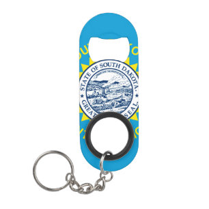 Flagontwerp voor de staat South Dakota Sleutelhanger Flessenopener