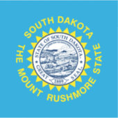 Flagontwerp voor de staat South Dakota Sticker (Voorkant)