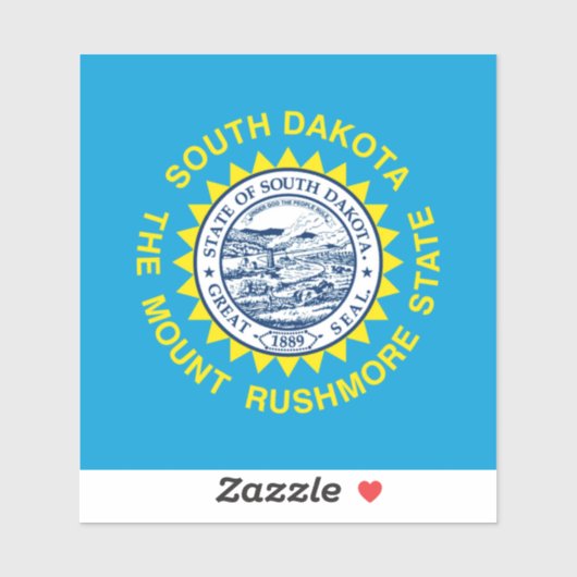 Flagontwerp voor de staat South Dakota Sticker (Vel)