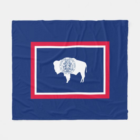 Flagontwerp Wyoming State Fleece Deken (Voorkant (Horizontaal))