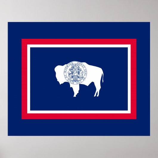 Flagontwerp Wyoming State Poster (Voorkant)