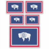 Flagontwerp Wyoming State Sticker (Voorkant)