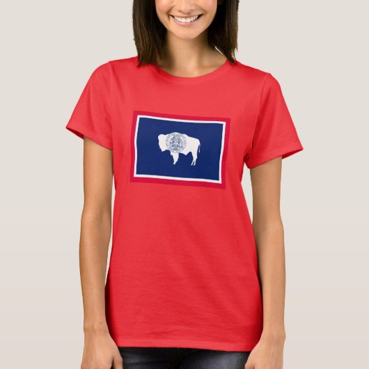 Flagontwerp Wyoming State T-shirt (Voorkant)