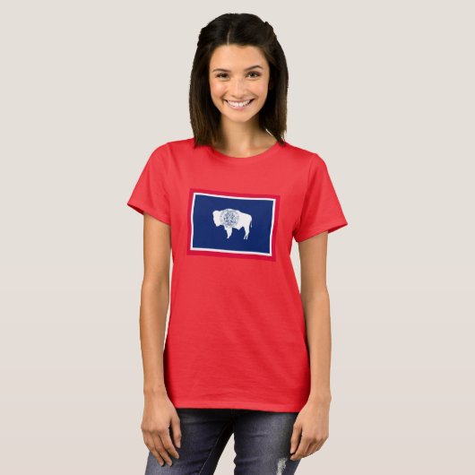 Flagontwerp Wyoming State T-shirt (Voorkant volledig)