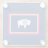 Flagontwerpdecor Wyoming State Glazen Onderzetter (Achterkant)