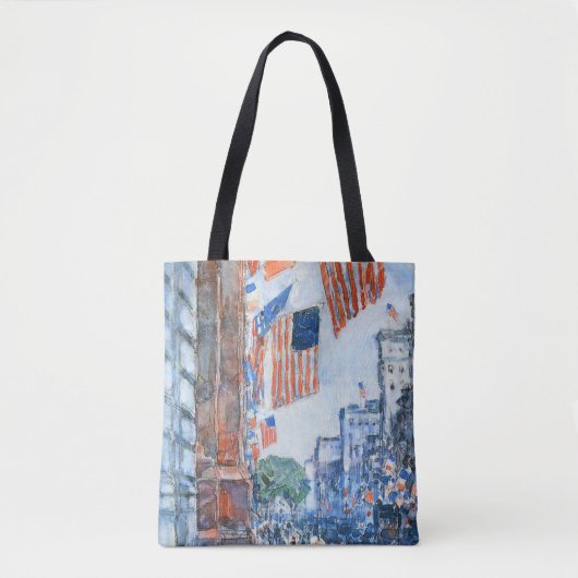 Flags 5e avenue van Childe Hassam,  Kunst Draagtas (Voorkant)