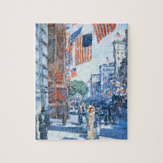 Flags 5e avenue van Childe Hassam, Kunst Legpuzzel (Verticaal)