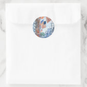 Flags 5e avenue van Childe Hassam, Kunst Ronde Sticker (Tas)