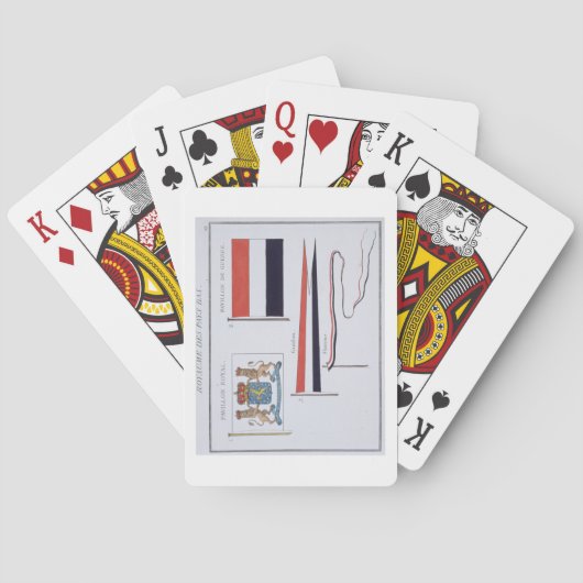 Flags from the Kingdom of the Netherlands, from a Speelkaarten (Achterkant)