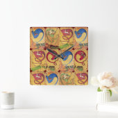 Flags/Honden, Deers, Falcons, Eenden Vierkante Klok (Huis)