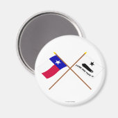 Flags in Texas en Gonzales Magneet (Voorkant / Achterkant)