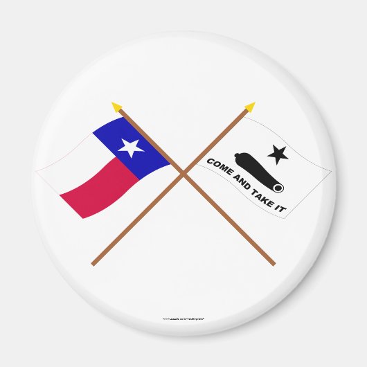Flags in Texas en Gonzales Magneet (Voorkant)