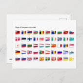 Flags of European country Briefkaart (Voorkant / Achterkant)