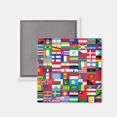 Flags of the world magneet (Voorkant / Achterkant)