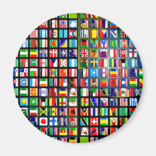 Flags of the world magneet