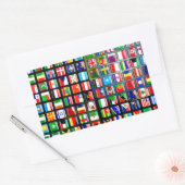Flags of the world rechthoekige sticker (Envelop)