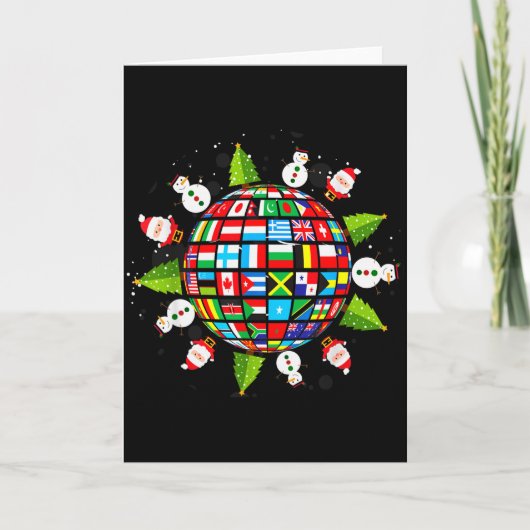 Flags Of The World, Xmas Around The Globe  Kaart (Voorkant)