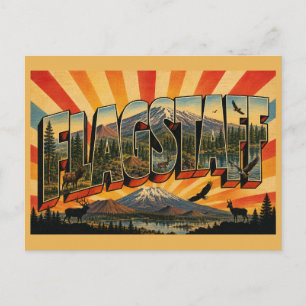 Flagstaff Arizona Berg Woud Meer Kunst Briefkaart