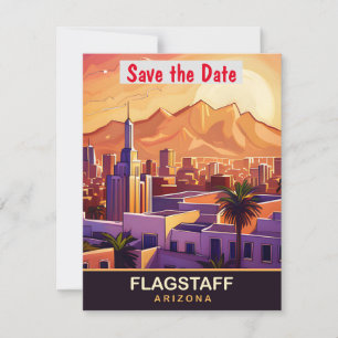 Flagstaff, Arizona, Reis Briefkaart, Save The Date