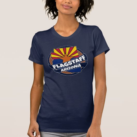 Flagstaff Arizona-vlag barst tshirt uit (Voorkant)