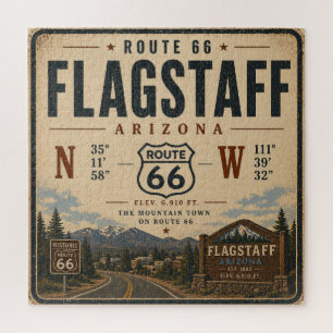 Flagstaff Route 66 Bergstad Legpuzzel
