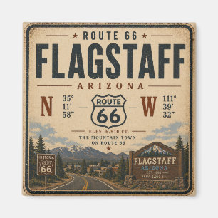 Flagstaff Route 66 Koelkast Souvenir Magneet