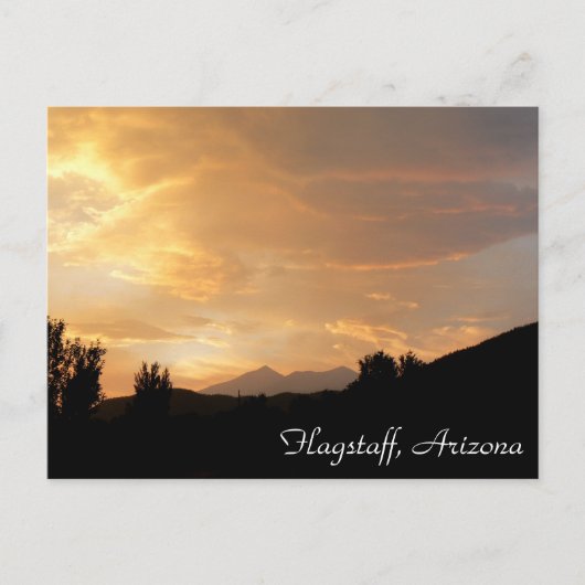 Flagstaff Sunset Briefkaart (Voorkant)