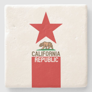 Flagster van de REPUBLIEK KLIFORNIË Stenen Onderzetter