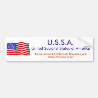 flagwave1, VS.S.A., Verenigde Socialistische State Bumpersticker