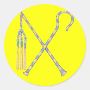 Flail en Crook Ronde Sticker