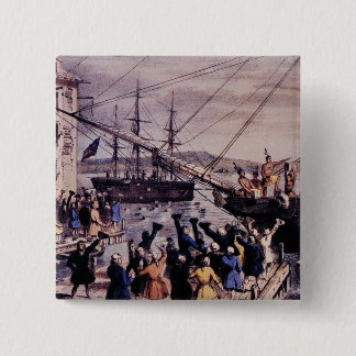 Flair Pin : Boston Tea Party Vierkante Button 5,1 Cm