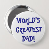 Flair - "WERELDGROOTSTE DAD!" Ronde Button 4,0 Cm (Voorkant /achterkant)