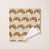 Flaky Breakfast Croissant French Pastry Foodie Bad Handdoek (Wasdoekje)