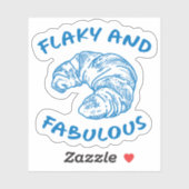 Flaky en fantastische Franse Parijse croissant Sticker (Vel)