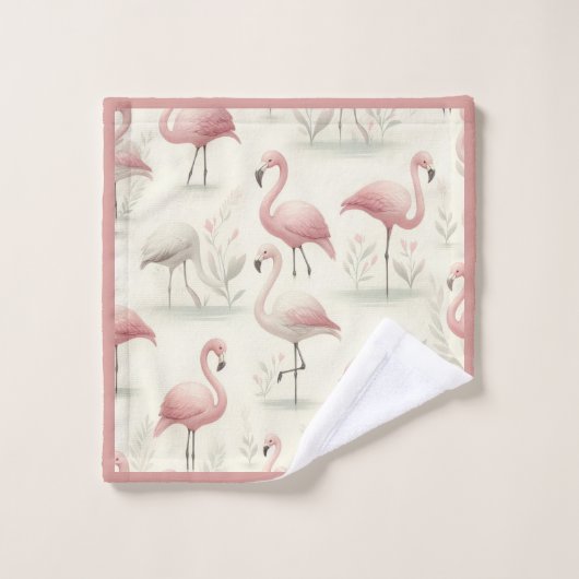 Flamant chic (Gant de toilette)