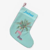 Flamant de Noël Nom Petite Chaussette de Noël (Devant (Accrochage))