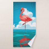 Flamant rose (Serviette de bain)