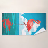 Flamant rose (Serviette de bain)
