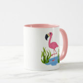 Flamant rose 11 oz Combo Mug (Devant droit)