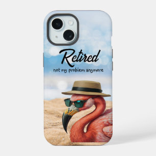 Flamant rose à la retraite sur la plage avec Casqu