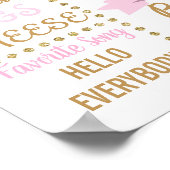 Flamant rose affiche de fête d'anniversaire (Coin)