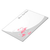 Flamant rose Aimer Grande Lune Bloc-notes Texte ho (Incliné)