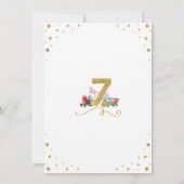 Flamant rose Aloha 7e Sept Anniversaire Invitation (Dos)