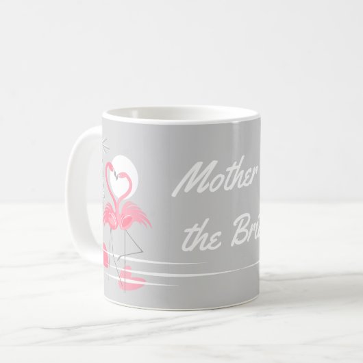 Flamant rose Amour Mère de la mariée mug (Devant gauche)