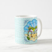 Flamant rose amoureux tasse (Devant droit)