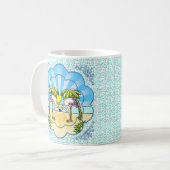 Flamant rose amoureux tasse (Devant gauche)