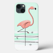 Flamant rose Aqua coque ipad (Verso)