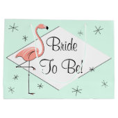 Flamant rose Aqua diamant Bride To Be! sac cadeau (Dos)
