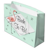 Flamant rose Aqua diamant Bride To Be! sac cadeau (Dos Angle)