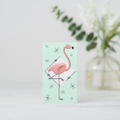 Flamant rose Aqua Diamond carte de visite (Debout devant)